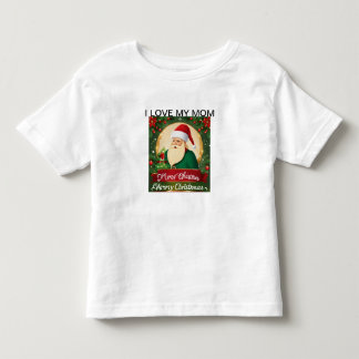 Pour Les Tous Petits I Love My Mom - Père Noël Christmas T-Shirt