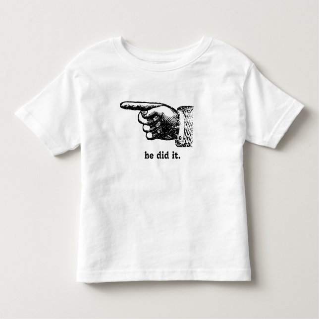 Pour Les Tous Petits Il L'A Fait En Pointant Un T-shirt Doigt (Devant)