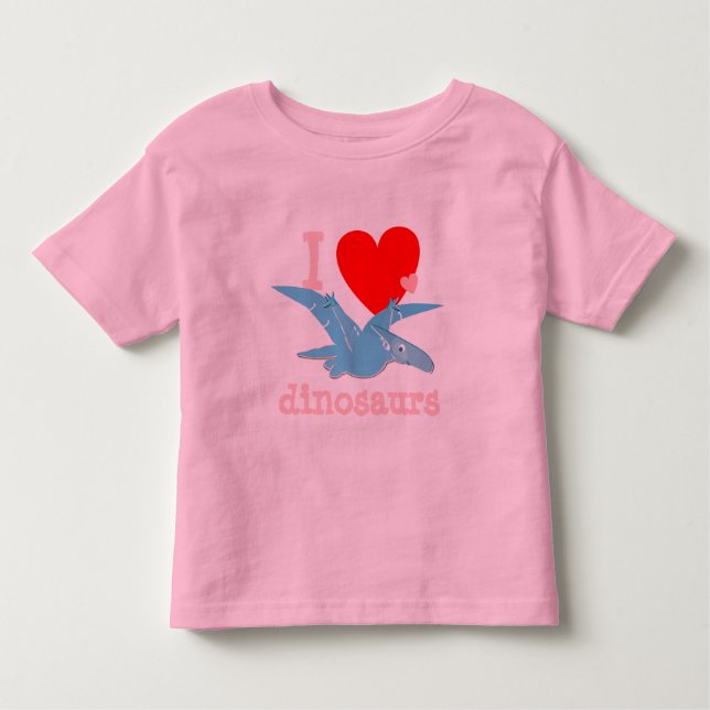 Pour Les Tous Petits J'aime le T-shirt d'enfants de dinosaures (Devant)