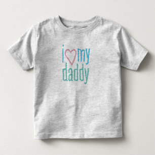 Pour Les Tous Petits J'aime mon T-shirt d'enfant en bas âge de papa