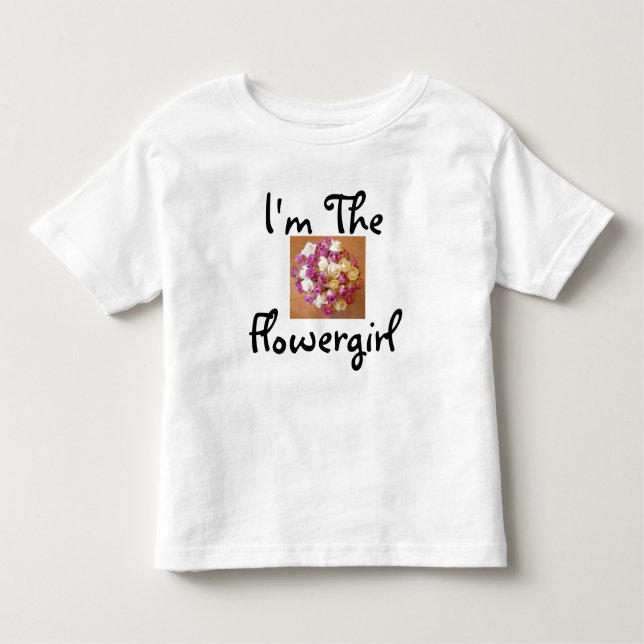 Pour Les Tous Petits Je suis le T-shirt Flowergirl (Devant)