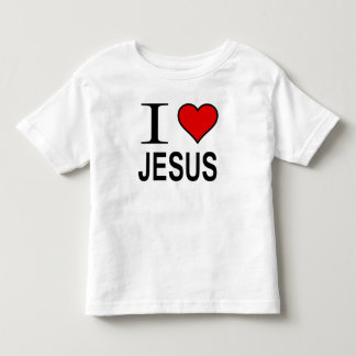 Pour Les Tous Petits Jésus cadeaux J'aime le logo de Jésus sur T-shirt