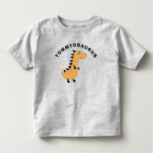 Joli Cadeau T-shirt Dinosaure avec le nom de l'enf