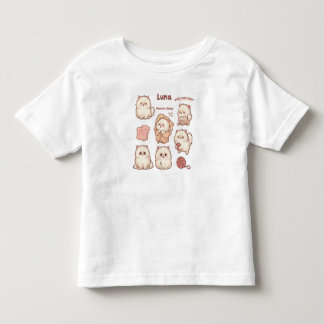 Pour Les Tous Petits Joli T-Shirt Blanc et Douillet Chat Mignon Kawaii