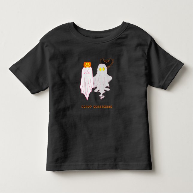 Pour Les Tous Petits Jolie Baby Ghosts T-shirt Halloween | Tobtrops (Devant)