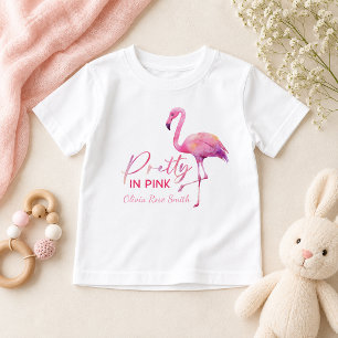 Pour Les Tous Petits Jolie en Flamant rose rose Toddler Girl T-shirt