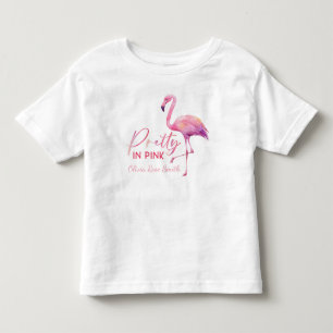 Pour Les Tous Petits Jolie en Flamant rose rose Toddler Girl T-shirt