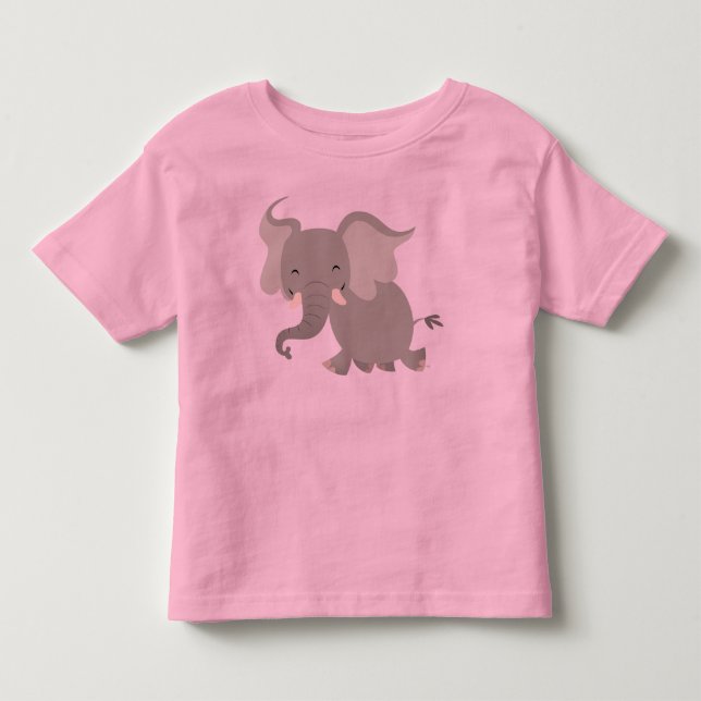 Pour Les Tous Petits Joyeux T-shirt mignon d'enfants d'éléphant de (Devant)
