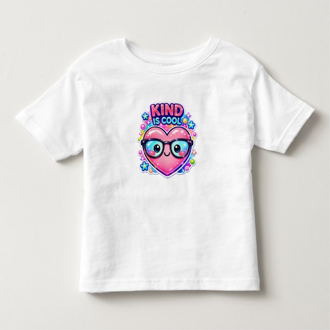 Pour Les Tous Petits Kind Is Cool – Cute Toddler Girl T-Shirt (Devant)
