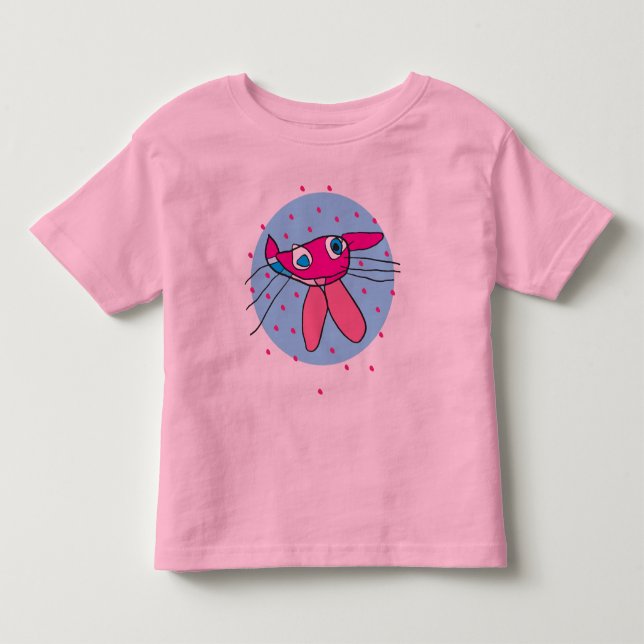 Pour Les Tous Petits Le T-shirt drôle de l'enfant de conception de chat (Devant)