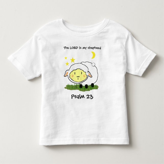Pour Les Tous Petits L'Éternel est mon berger Psalm 23 T-shirt bébé (Devant)