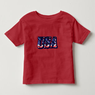Pour Les Tous Petits LETTRE Drapeau USA, T-shirt Drapeau américain