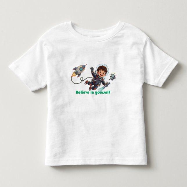 Pour Les Tous Petits Little astronaut T-Shirt (Devant)