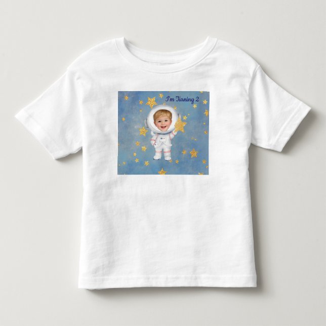 Pour Les Tous Petits Little Star Astronaut Birthday T-Shirt (Devant)