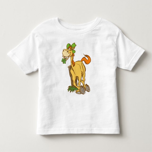 Pour Les Tous Petits Lucky Cartoon Horse St Patrick's Day Kids T-shirt (Devant)