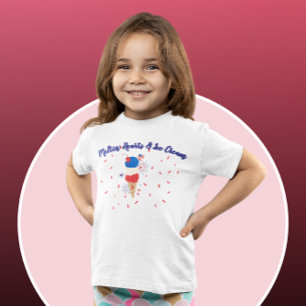 Pour Les Tous Petits Meltin’ Hearts & Ice Cream 4 juillet T-Shirt