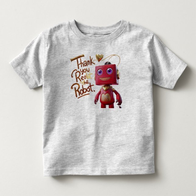 Pour Les Tous Petits Merci Redbot le robot - T-shirt (Devant)