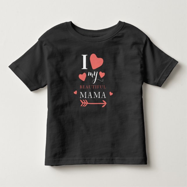 Pour Les Tous Petits Mignonne J'aime Ma belle maman Baby T-Shirt (Devant)