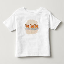 mignonne shiba inu marchant en ligne t-shirt