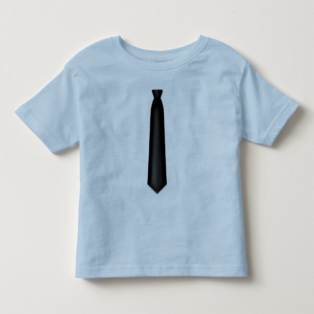 Pour Les Tous Petits Mon T-shirt de cravate noire (Devant)