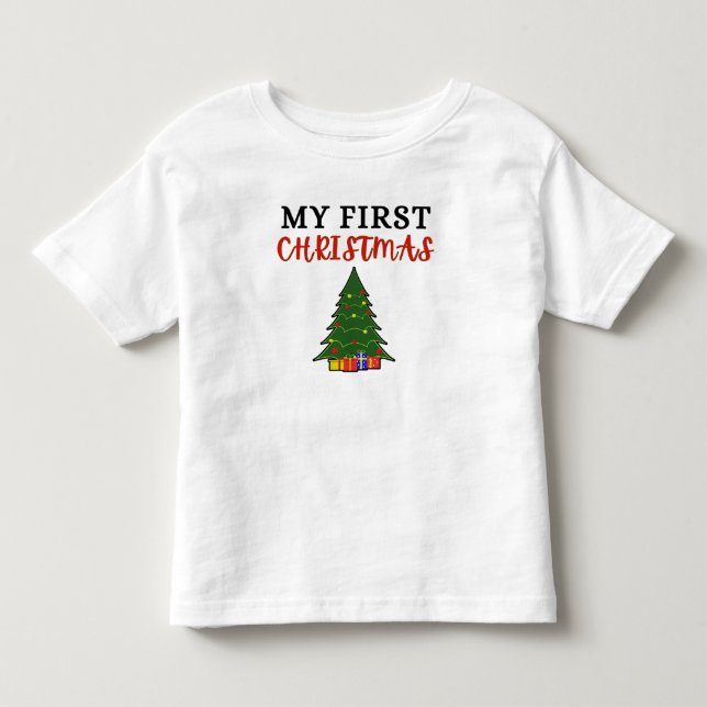 Pour Les Tous Petits Mon T-Shirt de Premier Noël Bébé (Devant)
