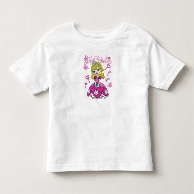 Pour Les Tous Petits "My Princess" Cute Cartoon Girl T-Shirt – Perfect  (Devant)
