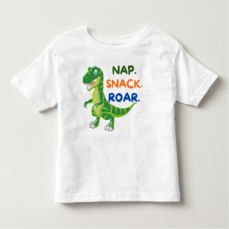 Pour Les Tous Petits Nap Snack Roar Dinosaur Toddler T-Shirt 