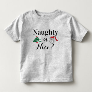 Pour Les Tous Petits Naughty ou NIce ? T-shirt de Noël