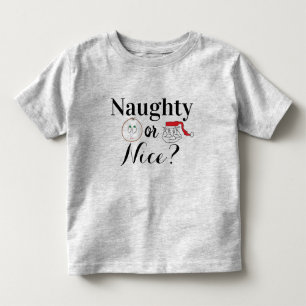 Pour Les Tous Petits Naughty ou NIce ? T-shirt de Noël