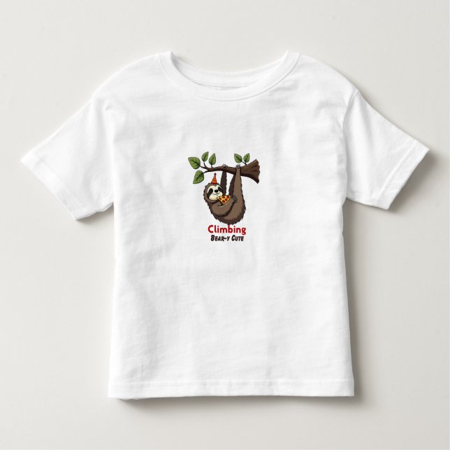 Pour Les Tous Petits "Panda mignonne sur T-shirt bébé d'arbre" (Devant)