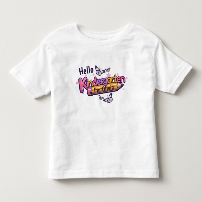 Pour Les Tous Petits Personalized Kindergarten Graphic T-Shirt (Devant)