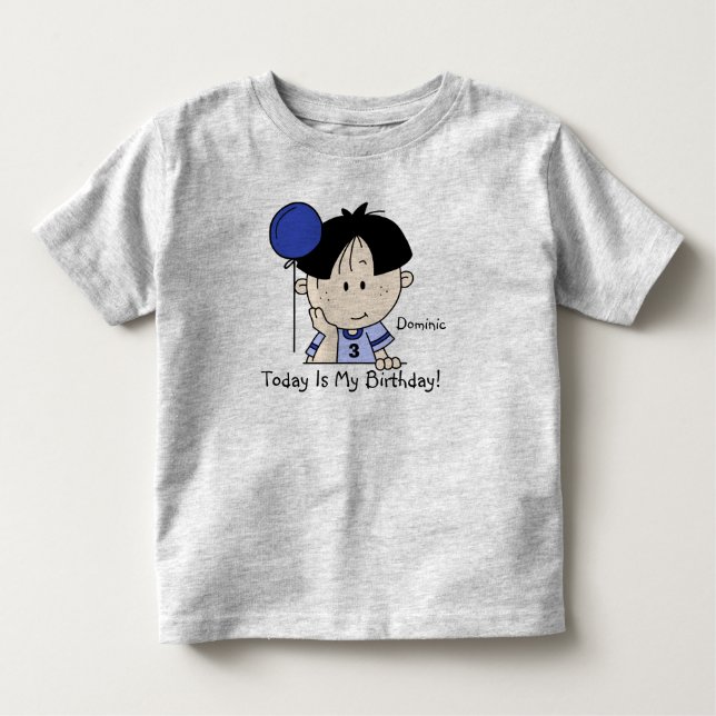 Pour Les Tous Petits Personnalisable Garçon Avec T-shirt d'anniversaire (Devant)