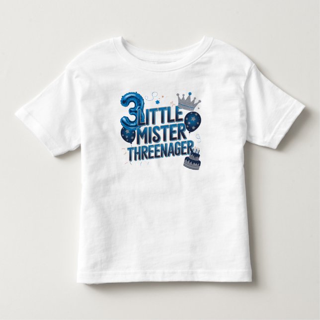 Pour Les Tous Petits Petit Monsieur Threenager T-Shirt (Devant)
