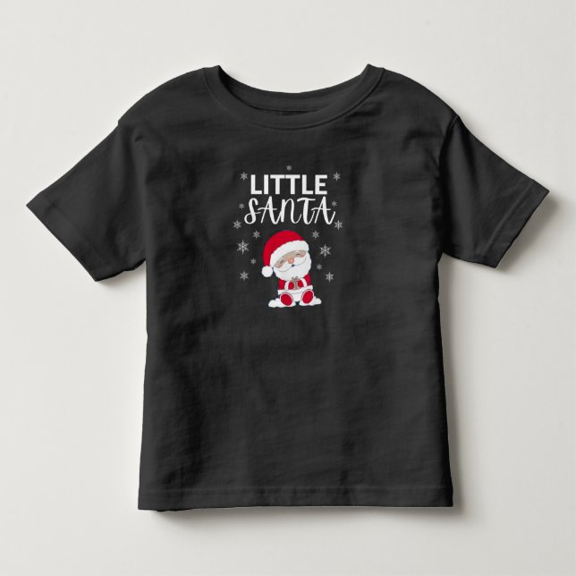 Pour Les Tous Petits Petit T-Shirt de Noël Santa (Devant)