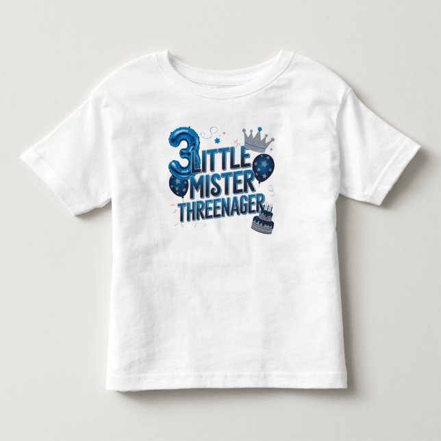 Pour Les Tous Petits Petit T-Shirt Monsieur Trois Ans (Devant)