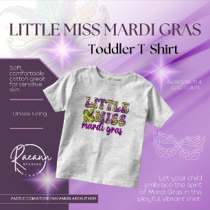 Pour Les Tous Petits Petite Demoiselle Mardi Gras T-Shirt en jersey fin