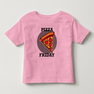 Pour Les Tous Petits Pizza Friday Design - Toddler Fine Jersey T-Shirt