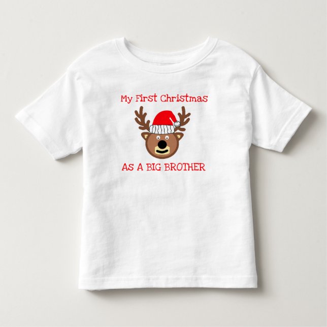 Pour Les Tous Petits Premier Noël En T-shirt Big Brother Toddler (Devant)