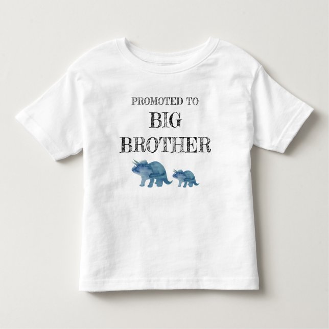 Pour Les Tous Petits Promoté sur T-shirt Big Brother Dinosaur (Devant)