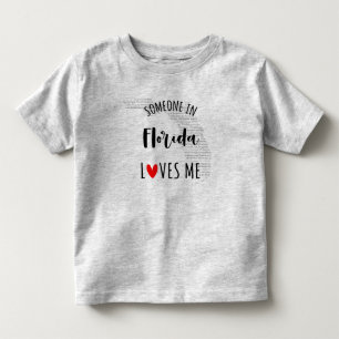 Pour Les Tous Petits Quelqu'Un En Floride M'Aime Carte Baby T-shirt