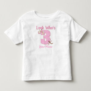 Pour Les Tous Petits Regardez qui est 3 t-shirt libellule rose