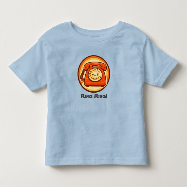 Pour Les Tous Petits Ring Ring! Cute Retro Phone Toddler T-Shirt (Devant)