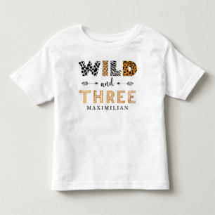 Pour Les Tous Petits Safari Sauvage et Trois Ans T-shirt bébé