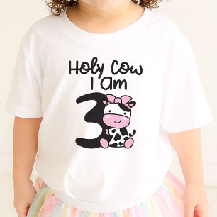 Pour Les Tous Petits Sainte Vache Je Suis 3 Fille Anniversaire T-shirt