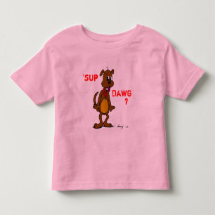 Pour Les Tous Petits 'SUP DAWG ? T-shirt Doggy Toddlers Ringer