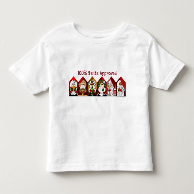 Pour Les Tous Petits T-shirt 100% Père Noël Approuvé Noël Toddler (Devant)