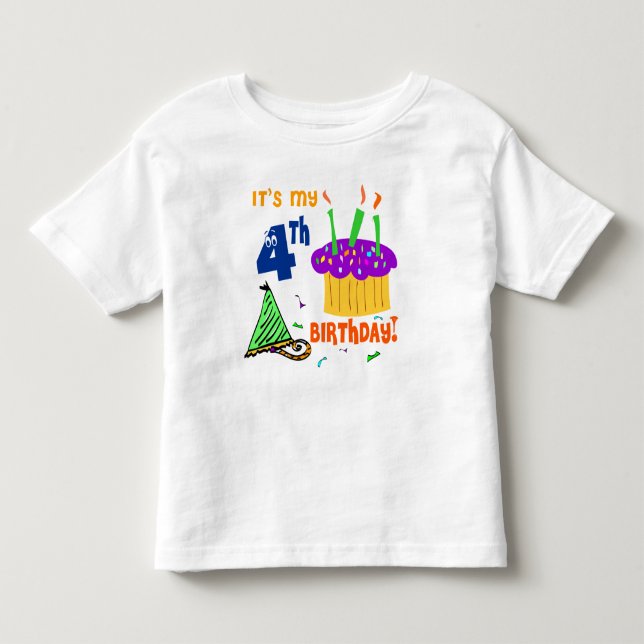 Pour Les Tous Petits T-shirt 4th Birthday (Devant)