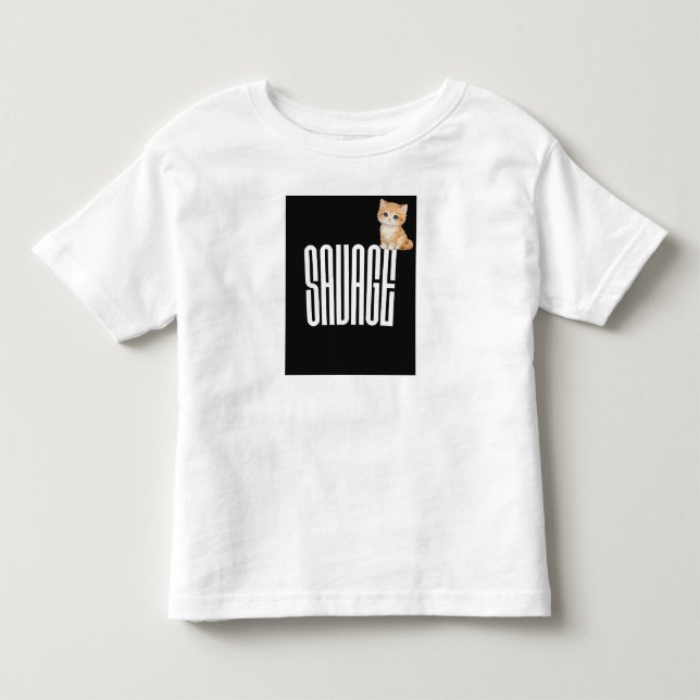 Pour Les Tous Petits T-shirt à motif de chat mignon (Devant)