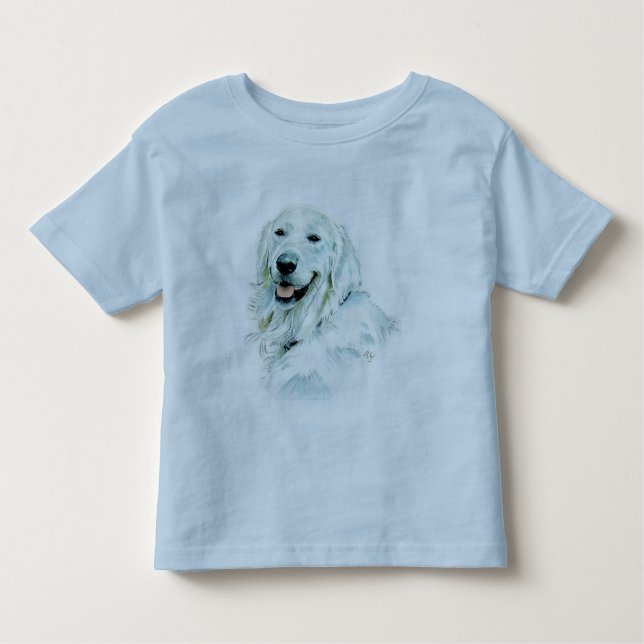 Pour Les Tous Petits T-shirt anglais de golden retriever (Devant)