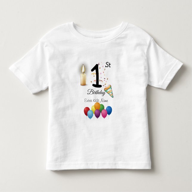 Pour Les Tous Petits T-shirt Anniversaire de enfant customisé (Devant)